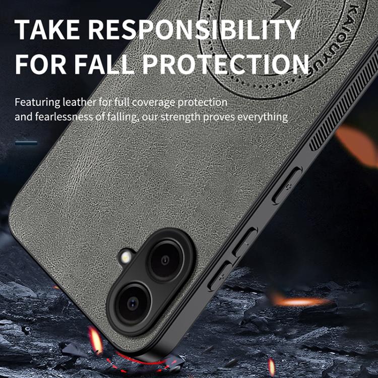 For Samsung Galaxy A06 4G WANLONFENG SD Series Nappa Texture Magnetic Phone Case