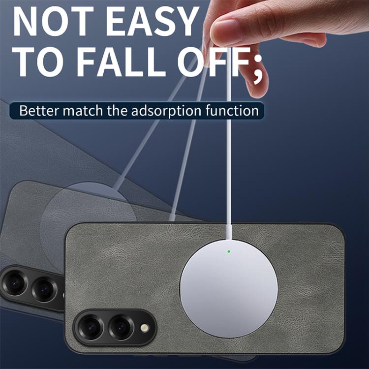 For Samsung Galaxy S25 Edge 5G WANLONFENG SD Series Nappa Texture Magnetic Phone Case
