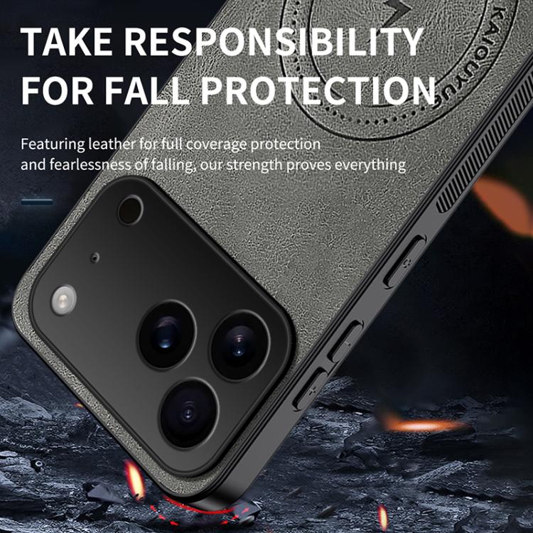 For iPhone 17 Pro Max WANLONFENG SD Series Nappa Texture Magnetic Phone Case