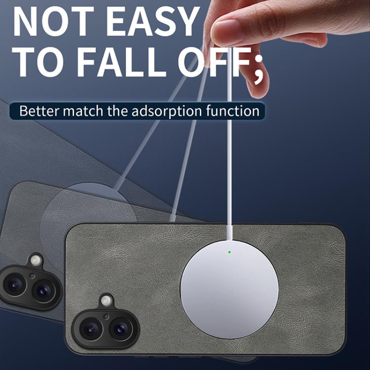 For iPhone 17 WANLONFENG SD Series Nappa Texture Magnetic Phone Case