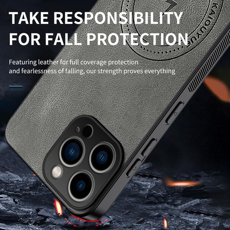 For iPhone 13 Pro Max WANLONFENG SD Series Nappa Texture Magnetic Phone Case