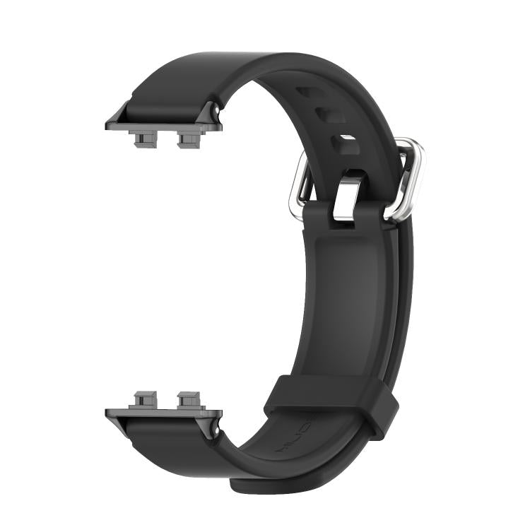 For Huawei Band 11 / Band 11 Pro MIJOBS Silver Pin Buckle Silicone Watch Band