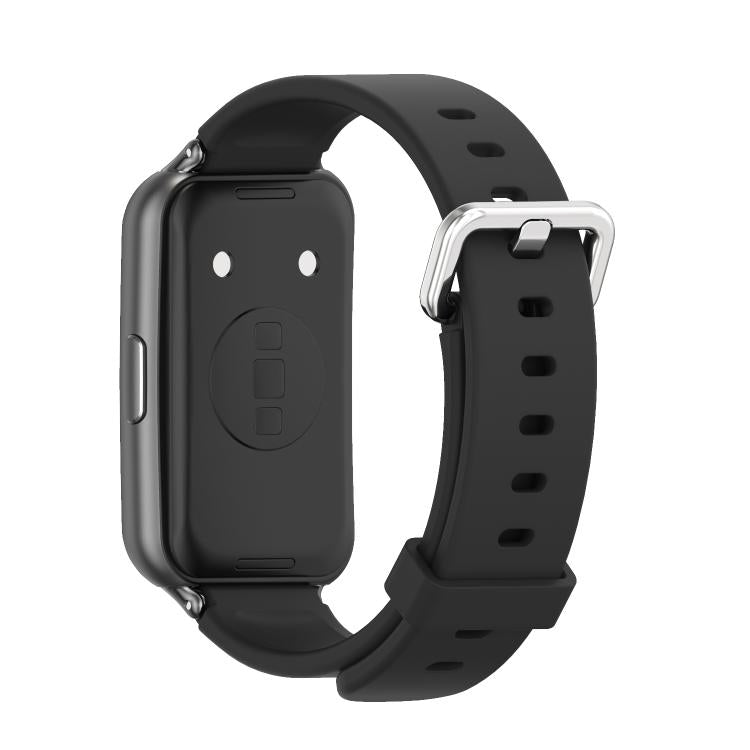 For Huawei Band 11 / Band 11 Pro MIJOBS Silver Pin Buckle Silicone Watch Band