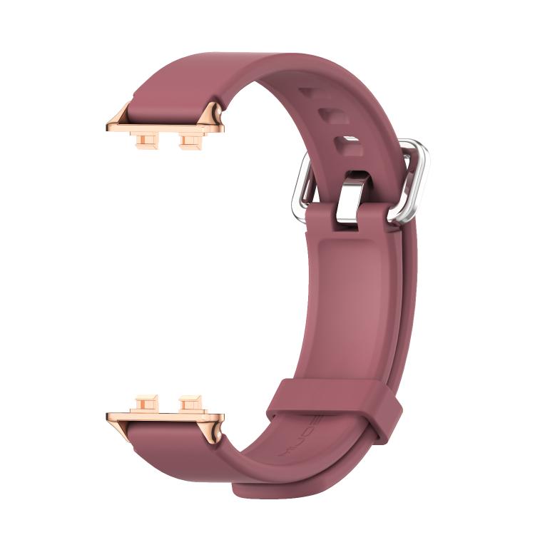 For Huawei Band 11 / Band 11 Pro MIJOBS Silver Pin Buckle Silicone Watch Band