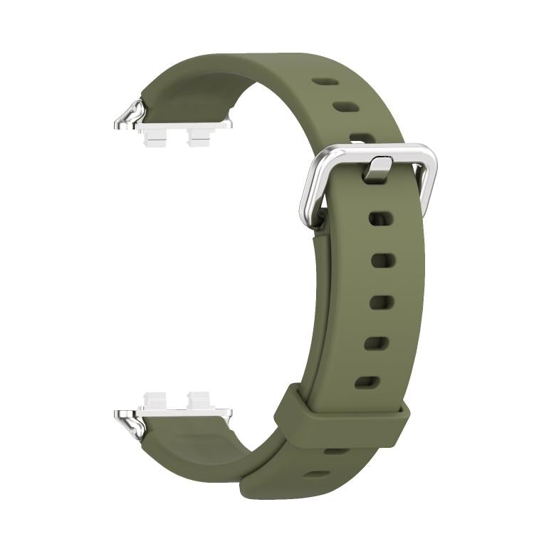 For Huawei Band 11 / Band 11 Pro MIJOBS Silver Pin Buckle Silicone Watch Band