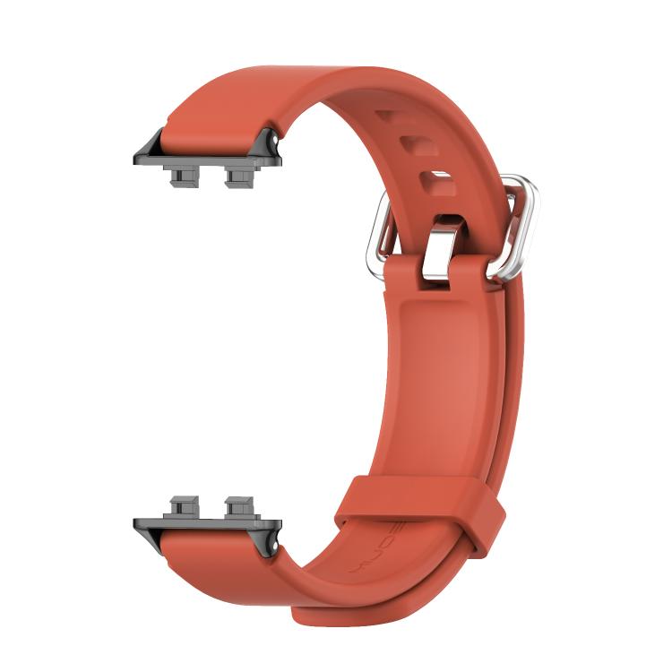 For Huawei Band 11 / Band 11 Pro MIJOBS Silver Pin Buckle Silicone Watch Band
