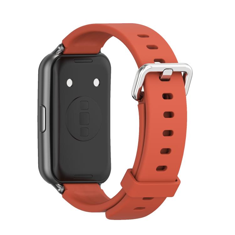 For Huawei Band 11 / Band 11 Pro MIJOBS Silver Pin Buckle Silicone Watch Band