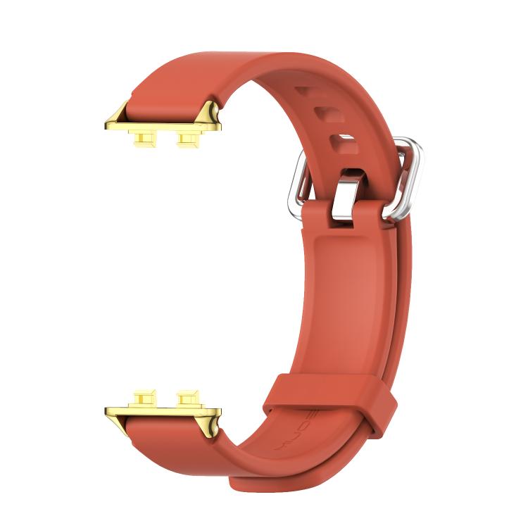 For Huawei Band 11 / Band 11 Pro MIJOBS Silver Pin Buckle Silicone Watch Band