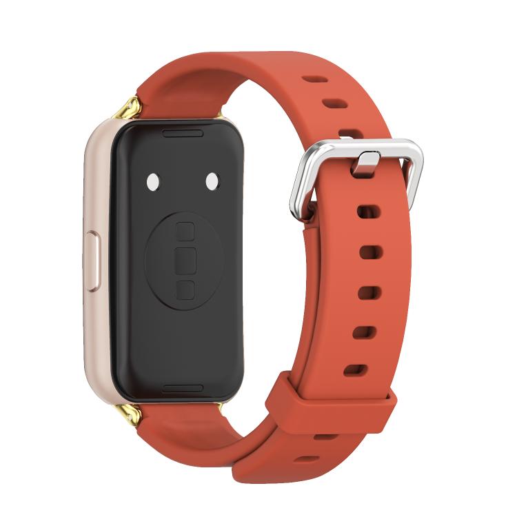 For Huawei Band 11 / Band 11 Pro MIJOBS Silver Pin Buckle Silicone Watch Band