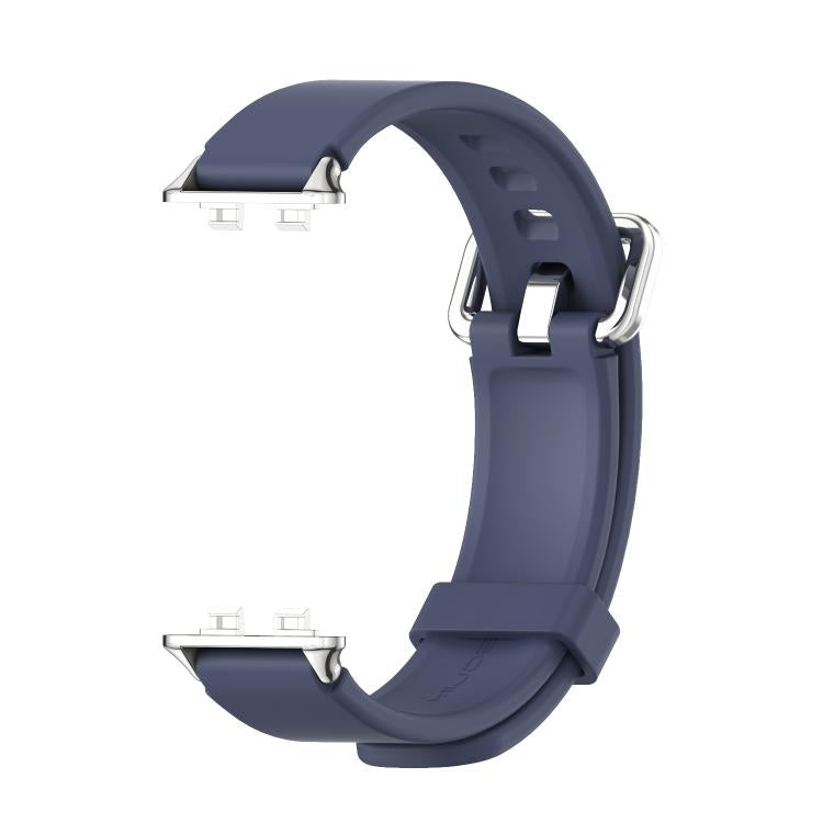 For Huawei Band 11 / Band 11 Pro MIJOBS Silver Pin Buckle Silicone Watch Band