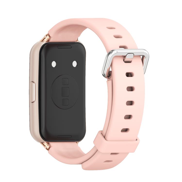 For Huawei Band 11 / Band 11 Pro MIJOBS Silver Pin Buckle Silicone Watch Band