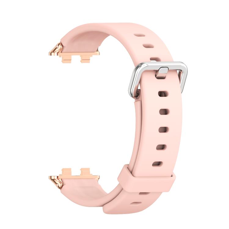 For Huawei Band 11 / Band 11 Pro MIJOBS Silver Pin Buckle Silicone Watch Band