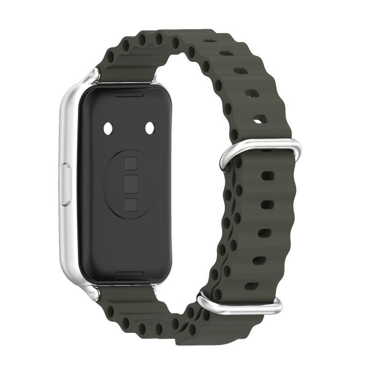 For Huawei Band 11 / Band 11 Pro MIJOBS Ocean Silicone Breathable Watch Band