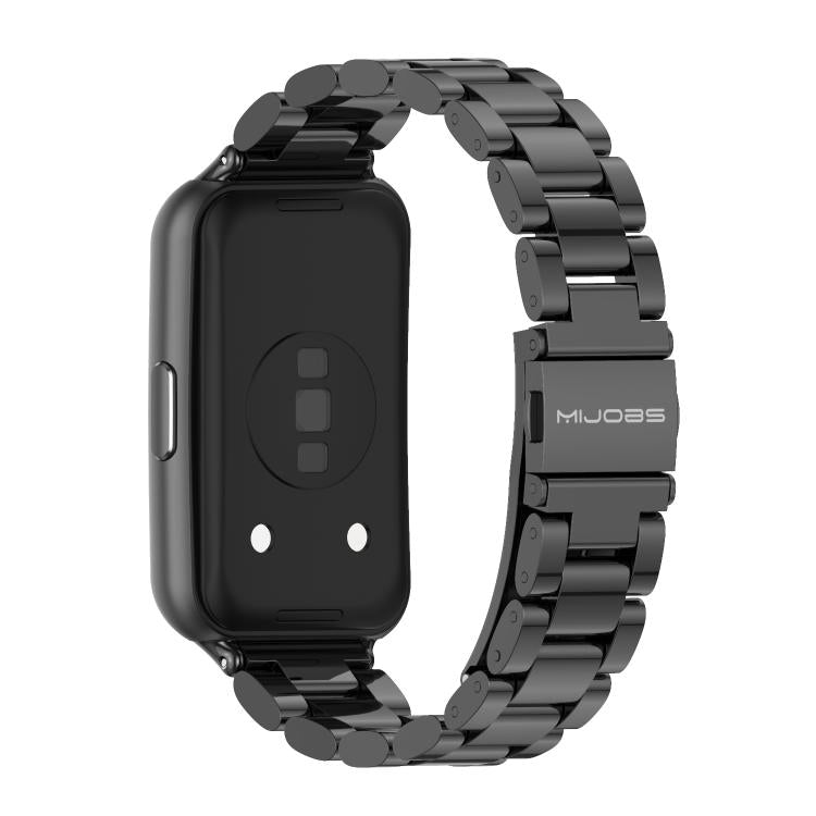 For Huawei Band 11 / Band 11 Pro MIJOBS Three Beads Stainless Steel Watch Band