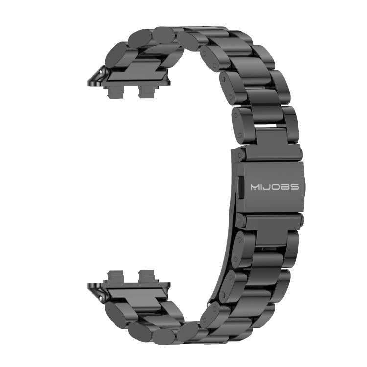For Huawei Band 11 / Band 11 Pro MIJOBS Three Beads Stainless Steel Watch Band