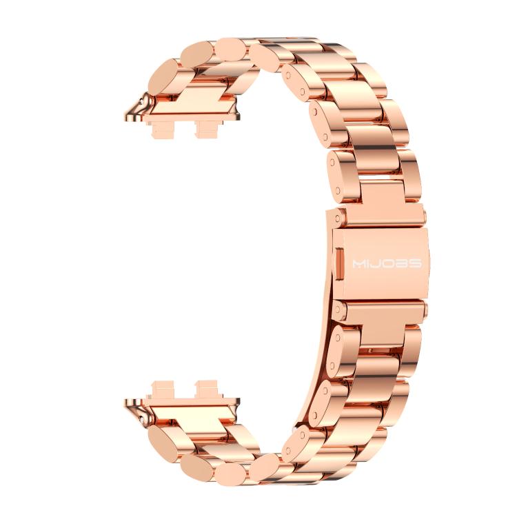 For Huawei Band 11 / Band 11 Pro MIJOBS Three Beads Stainless Steel Watch Band