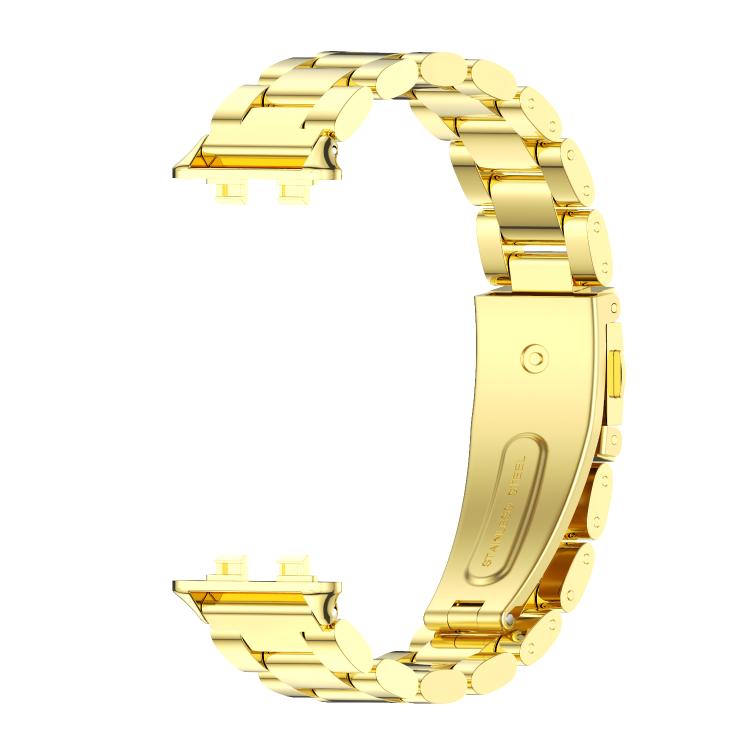 For Huawei Band 11 / Band 11 Pro MIJOBS Three Beads Stainless Steel Watch Band