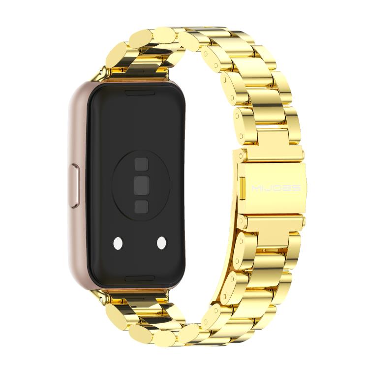 For Huawei Band 11 / Band 11 Pro MIJOBS Three Beads Stainless Steel Watch Band