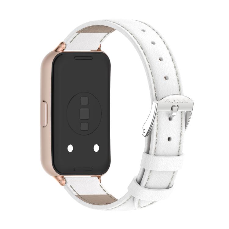 For Huawei Band 11 / Band 11 Pro MIJOBS Top Grain Cowhide Watch Band