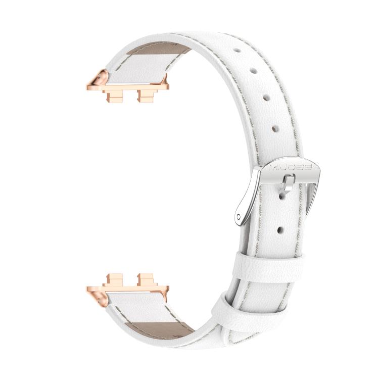 For Huawei Band 11 / Band 11 Pro MIJOBS Top Grain Cowhide Watch Band