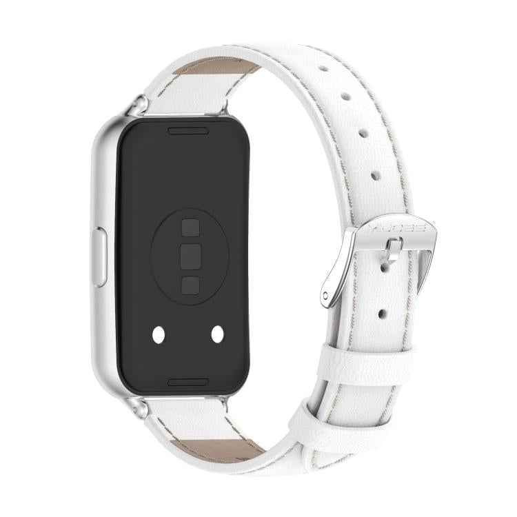 For Huawei Band 11 / Band 11 Pro MIJOBS Top Grain Cowhide Watch Band
