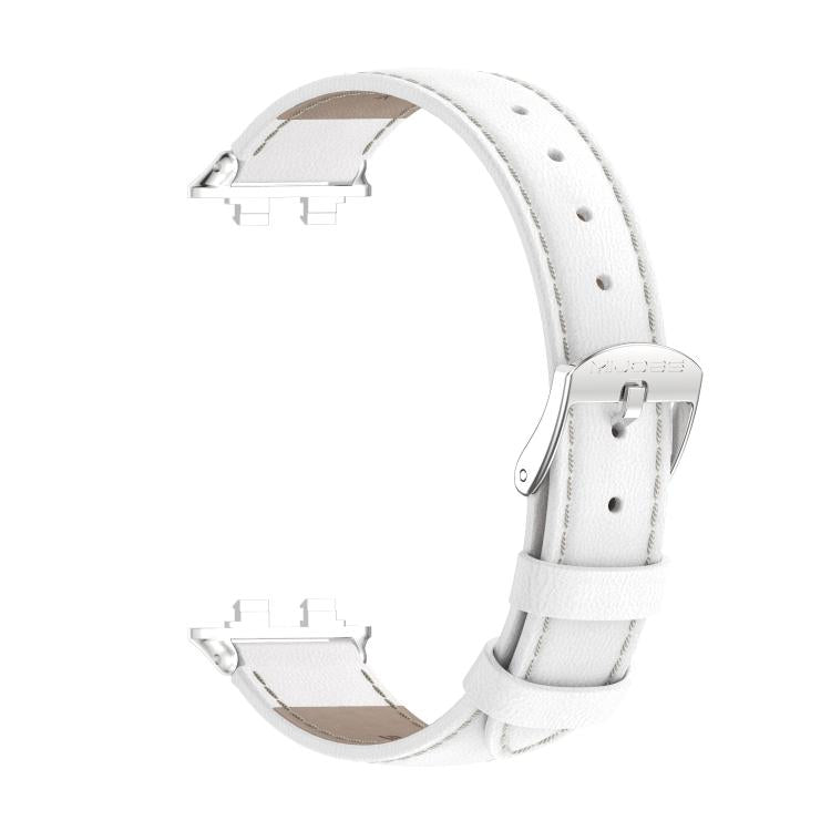 For Huawei Band 11 / Band 11 Pro MIJOBS Top Grain Cowhide Watch Band