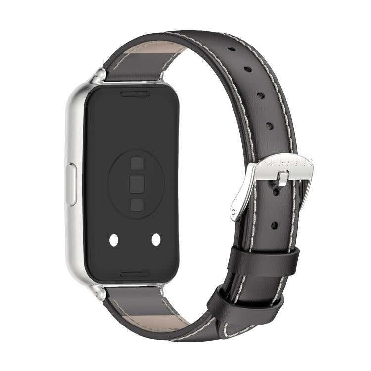 For Huawei Band 11 / Band 11 Pro MIJOBS Top Grain Cowhide Watch Band