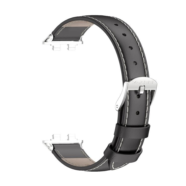 For Huawei Band 11 / Band 11 Pro MIJOBS Top Grain Cowhide Watch Band