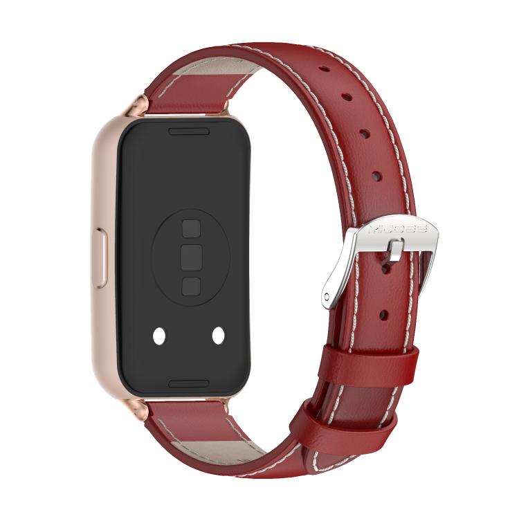 For Huawei Band 11 / Band 11 Pro MIJOBS Top Grain Cowhide Watch Band