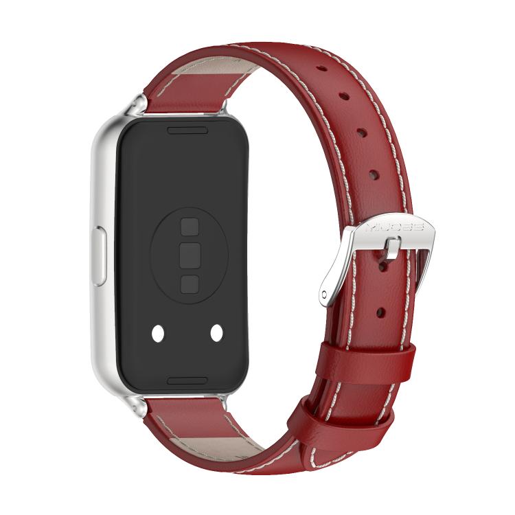 For Huawei Band 11 / Band 11 Pro MIJOBS Top Grain Cowhide Watch Band