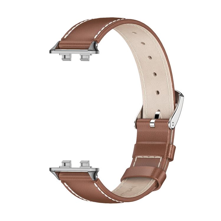 For Huawei Band 11 / Band 11 Pro MIJOBS Top Grain Cowhide Watch Band