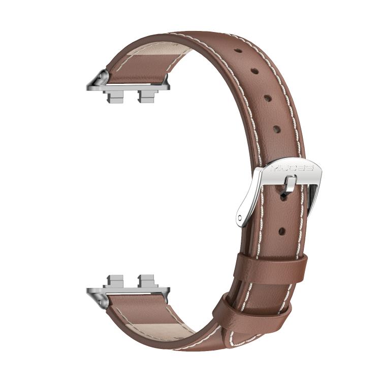 For Huawei Band 11 / Band 11 Pro MIJOBS Top Grain Cowhide Watch Band