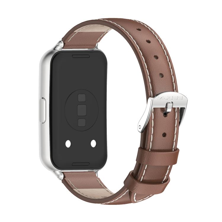 For Huawei Band 11 / Band 11 Pro MIJOBS Top Grain Cowhide Watch Band