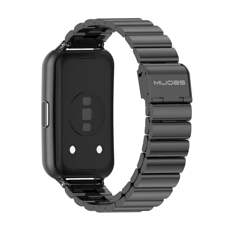 For Huawei Band 11 / Band 11 Pro MIJOBS Bamboo-Link Buckle Stainless Steel Watch Band