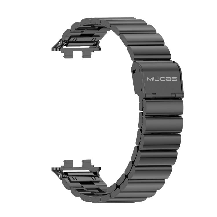 For Huawei Band 11 / Band 11 Pro MIJOBS Bamboo-Link Buckle Stainless Steel Watch Band