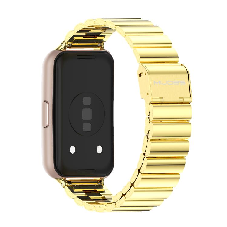 For Huawei Band 11 / Band 11 Pro MIJOBS Bamboo-Link Buckle Stainless Steel Watch Band