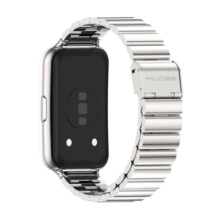 For Huawei Band 11 / Band 11 Pro MIJOBS Bamboo-Link Buckle Stainless Steel Watch Band