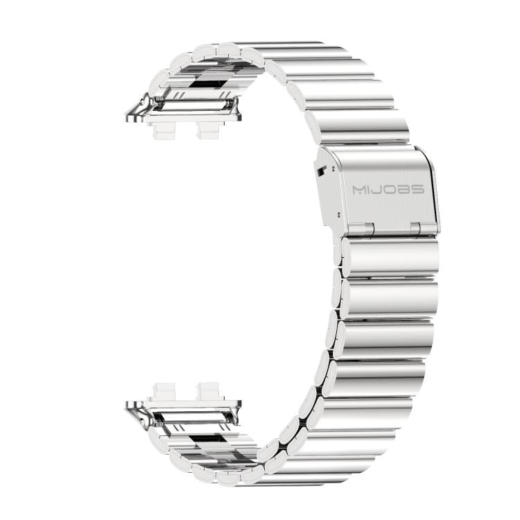 For Huawei Band 11 / Band 11 Pro MIJOBS Bamboo-Link Buckle Stainless Steel Watch Band