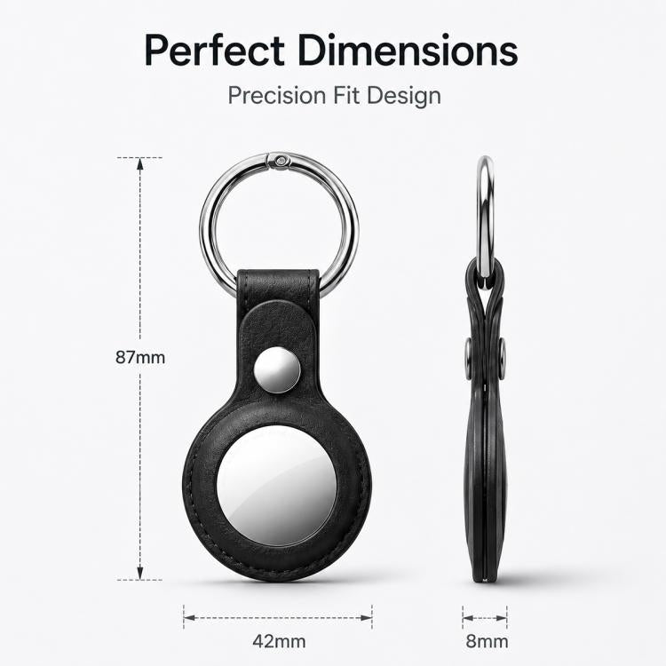 For AirTag 2nd Gen / AirTag 1st Gen XDcase Double-sided Hollow Vegan Leather Protective Case with Metal Ring