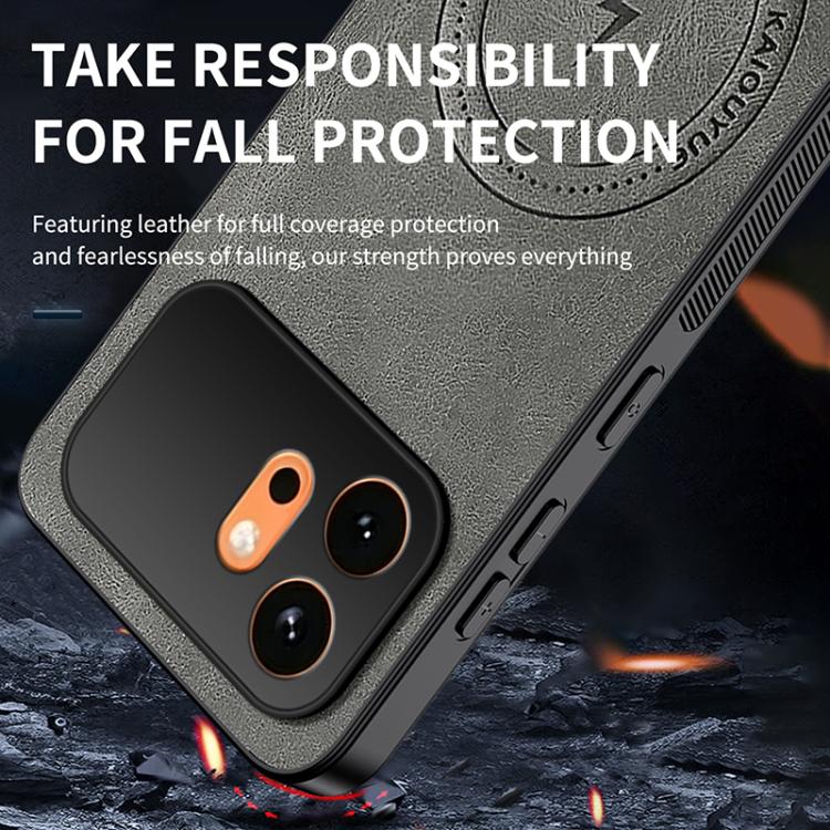 For Honor 600 Global WANLONFENG SD Series Nappa Texture Magnetic Phone Case