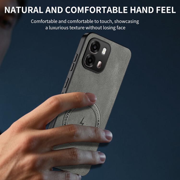 For OPPO A6x 4G / 5G WANLONFENG SD Series Nappa Texture Magnetic Phone Case