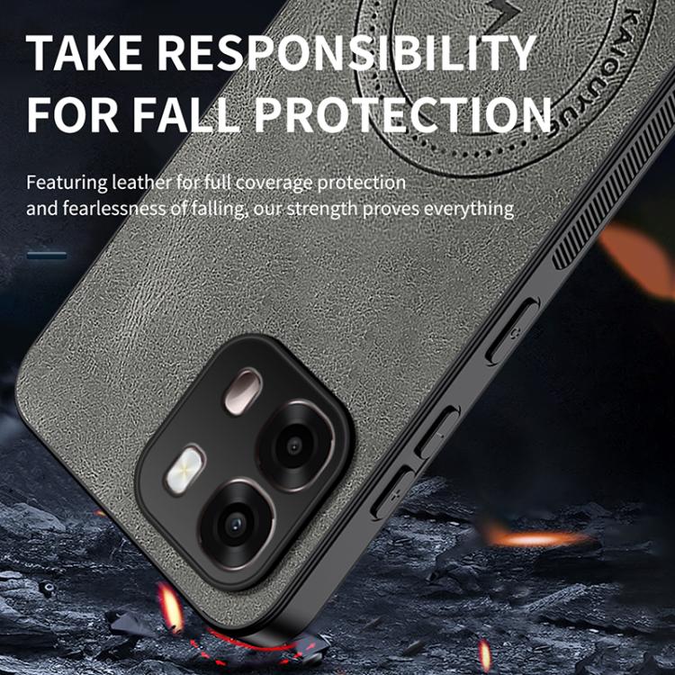 For OPPO A6x 4G / 5G WANLONFENG SD Series Nappa Texture Magnetic Phone Case