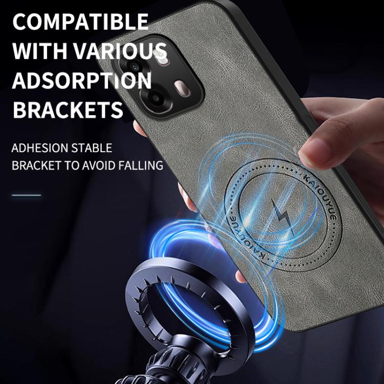 For OPPO A6x 4G / 5G WANLONFENG SD Series Nappa Texture Magnetic Phone Case