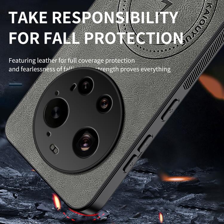 For Xiaomi 17 Ultra WANLONFENG SD Series Nappa Texture Magnetic Phone Case