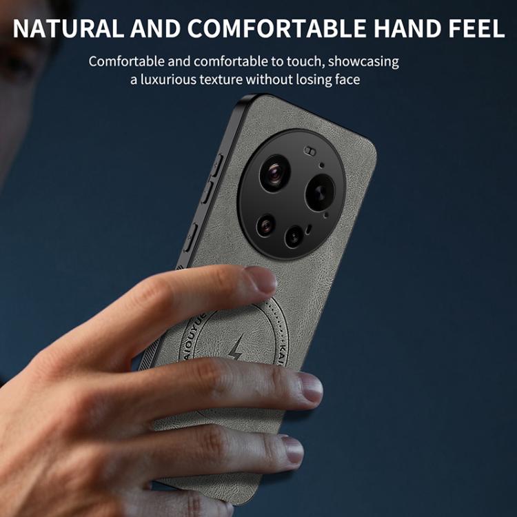 For Xiaomi 17 Ultra WANLONFENG SD Series Nappa Texture Magnetic Phone Case