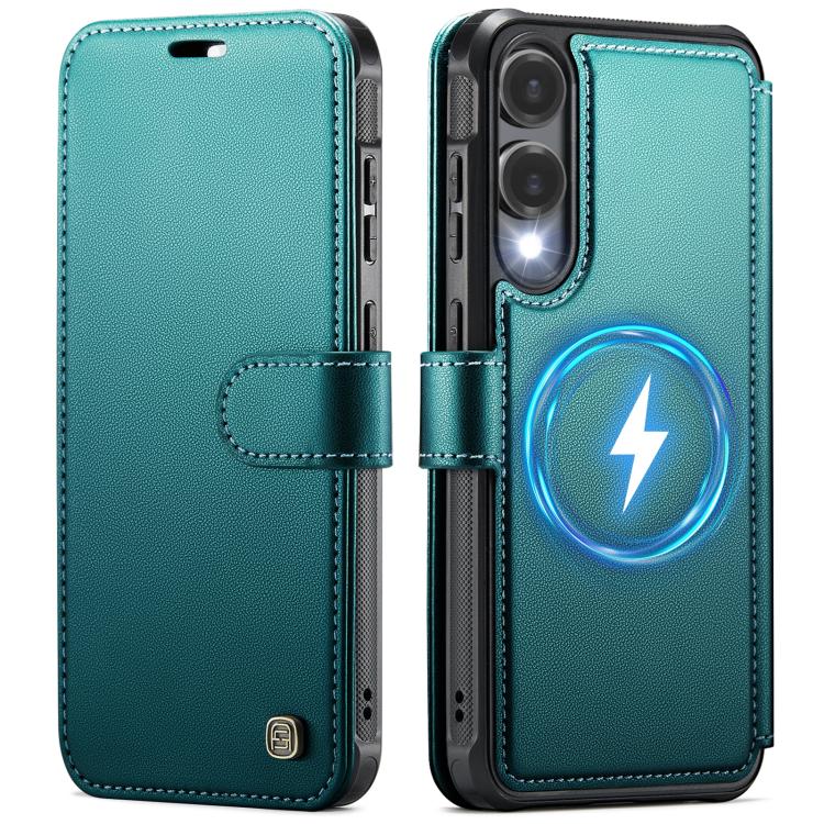 For Samsung Galaxy S25 Edge 5G AutSpace A15 Retro Magnetic Clasp Vegan Leather Phone Case