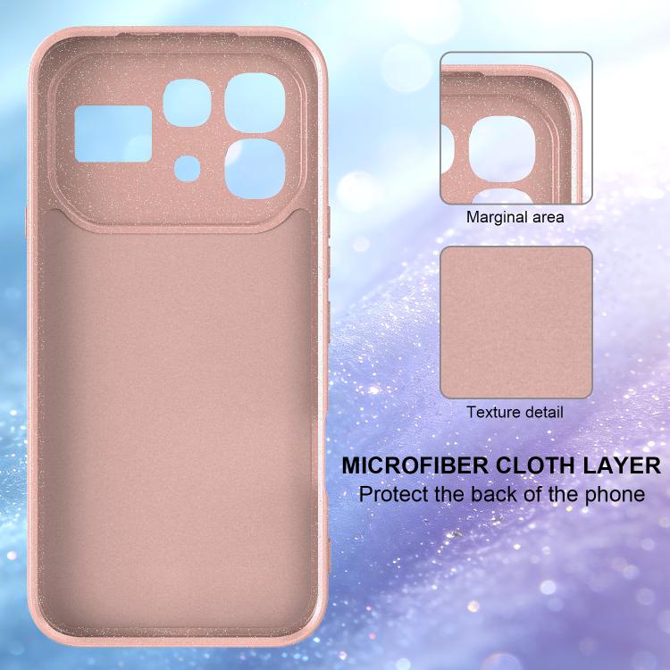 For Infinix Note 60 / 60 Pro 5G Fine Hole Glossy Glitter Magnetic TPU Phone Case with Same Color Hand Strap