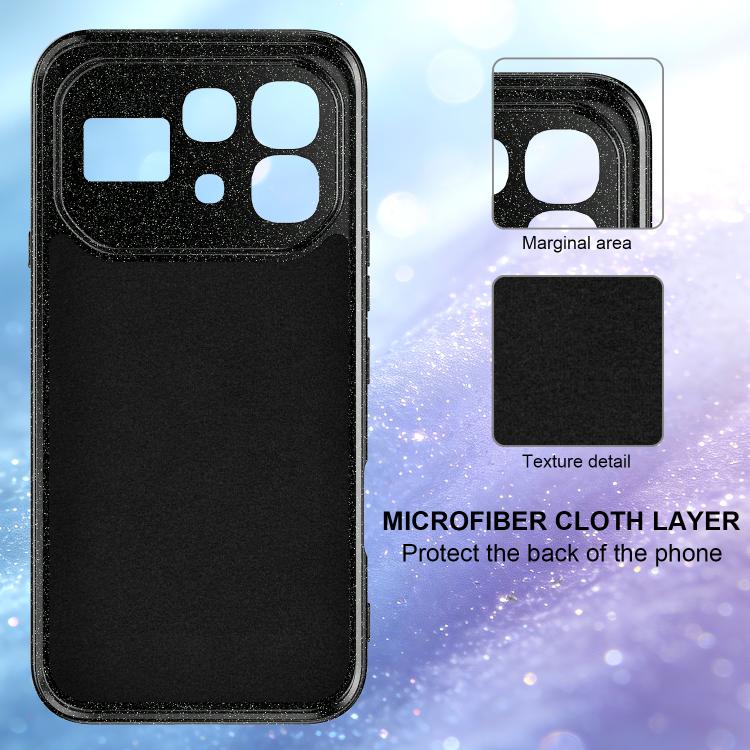 For Infinix Note 60 / 60 Pro 5G Fine Hole Glossy Glitter Magnetic TPU Phone Case with Same Color Hand Strap