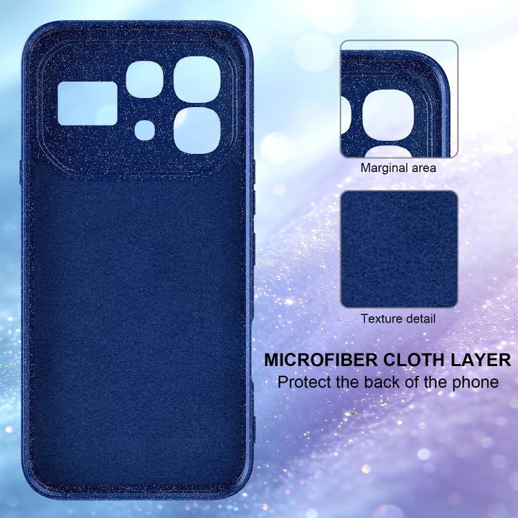 For Infinix Note 60 / 60 Pro 5G Fine Hole Glossy Glitter Magnetic TPU Phone Case with Same Color Hand Strap