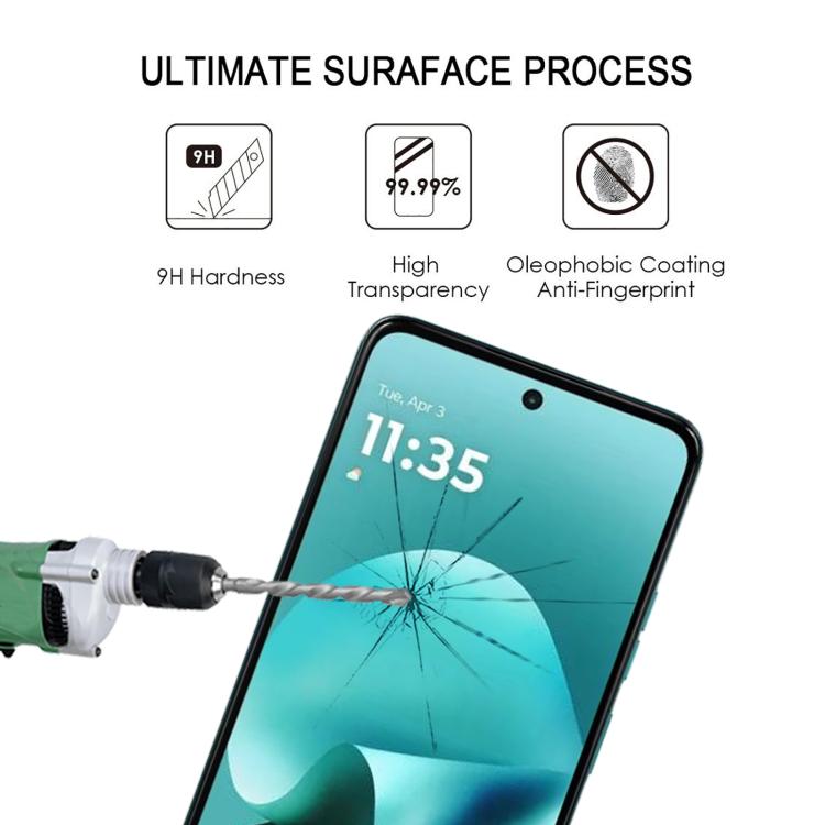 For Motorola Moto G37 Power 5G High Aluminum Full Screen Silk Printing Tempered Glass Film